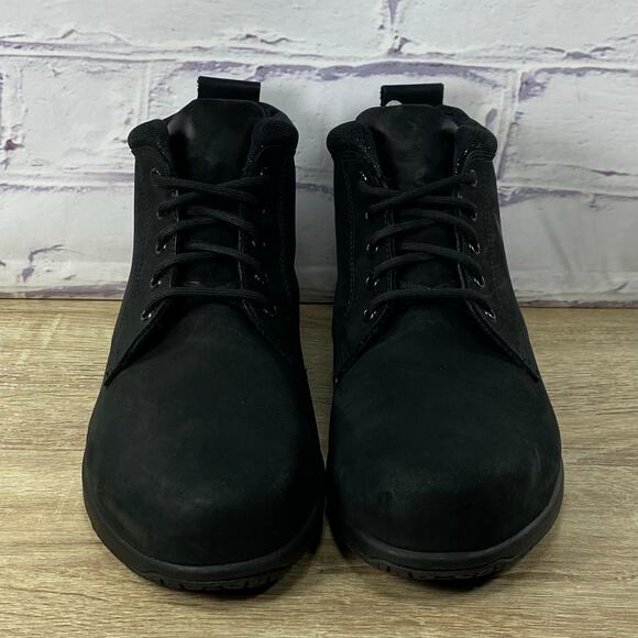 SAS Gretchen Black Slip Resistant Ankle Boots Women's 8.5 WW Double Wide Lace Up - Picture 2 of 8